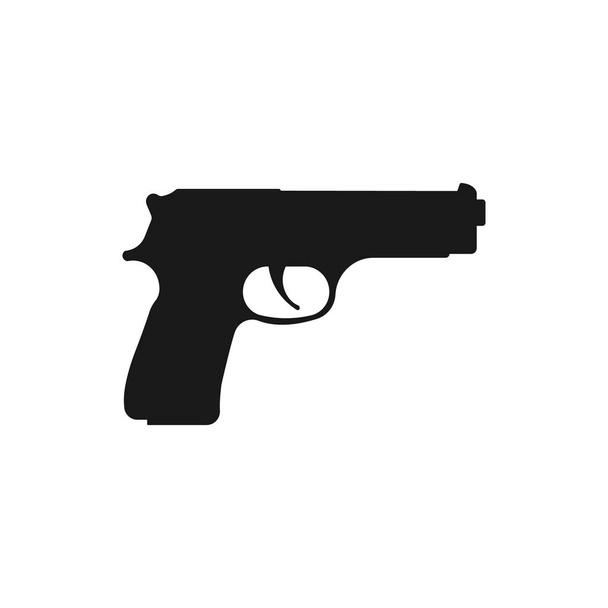 Ilustración vectorial del icono de la pistola. Diseño plano. Aislado
. - Vector, imagen