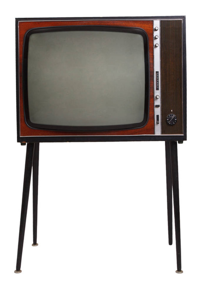 Vintage ρετρό μαύρο και άσπρο τηλεόραση - Φωτογραφία, εικόνα