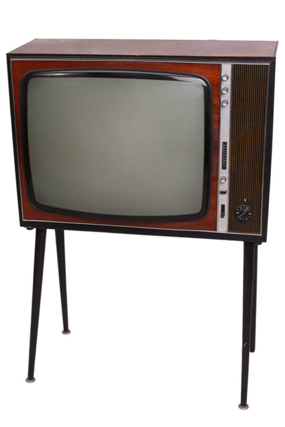 Vintage ρετρό μαύρο και άσπρο τηλεόραση - Φωτογραφία, εικόνα