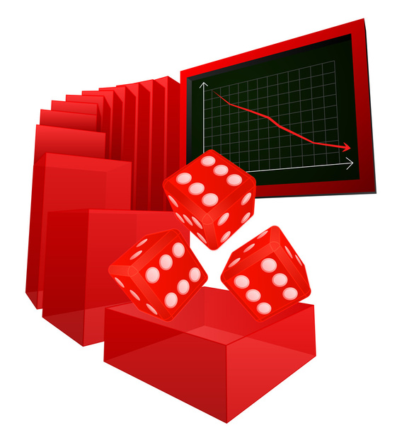 negative business results in betting market vector - Vector, Image