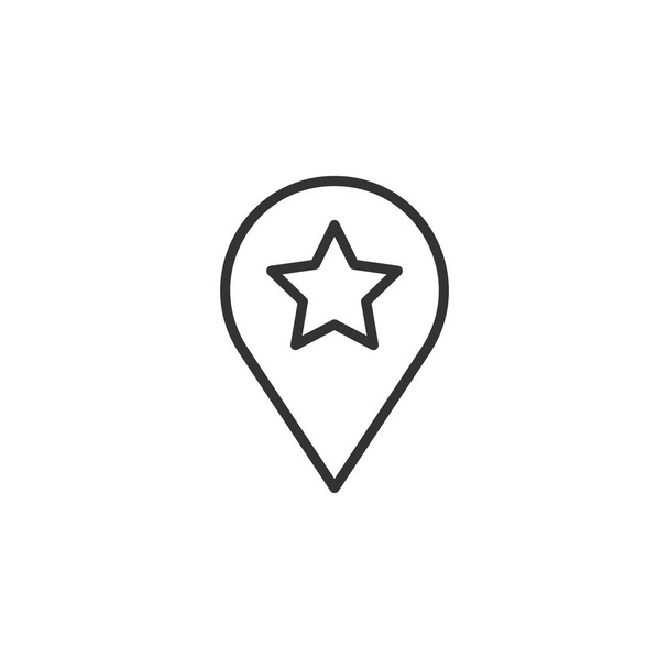 Icono de pin de mapa en estilo plano. GPS navegación vector ilustración o
 - Vector, imagen