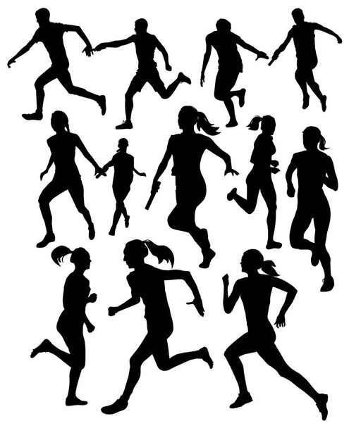 silhouettes d'athlètes vecteur
 - Vecteur, image