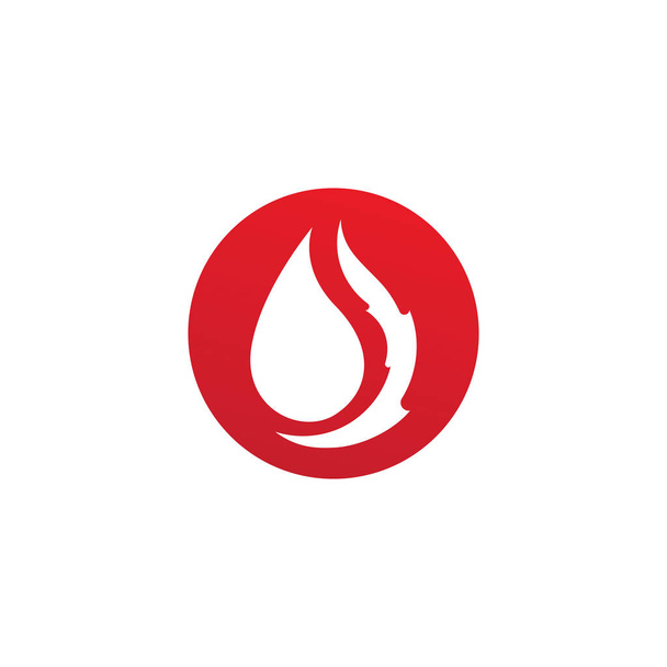 Yangın alev Logo şablonu vektör simge petrol, gaz ve enerji logo - Vektör, Görsel