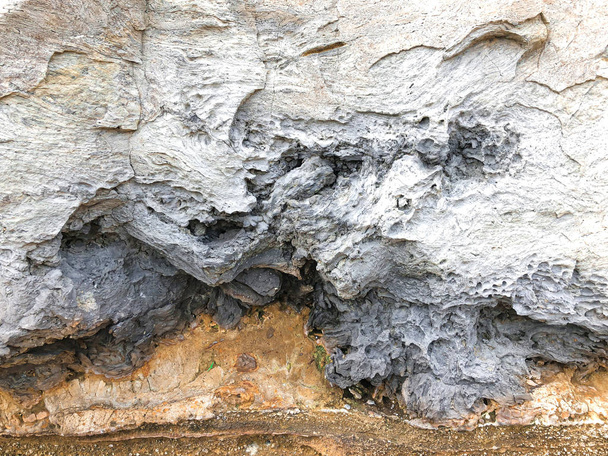 lava solidificada en la isla de Jeju. Corea del Sur. Primer plano
 - Foto, imagen