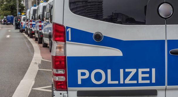 panorama deutsche polizeiwagen  - Foto, Bild