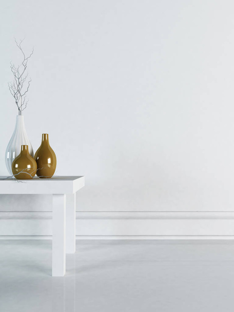 vases on the table, 3d - Φωτογραφία, εικόνα