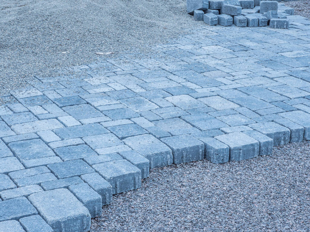 Тротуарний камінь кладка доріжки
 - Фото, зображення