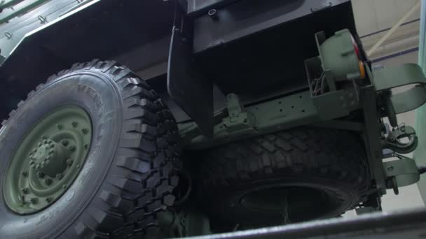 Kamuflaż Wojskowy Samochód - Materiał filmowy, wideo