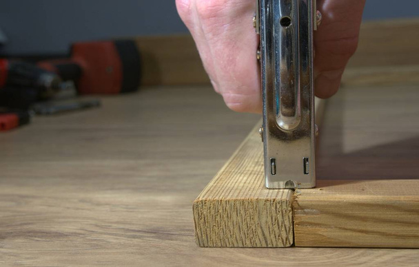 construction stapler at work home repair - Photo, Image