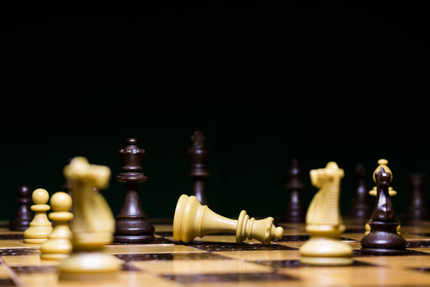 Chess photographed on a chessboard - Fotó, kép