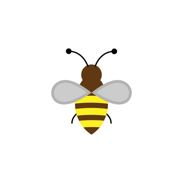 Bee talk logo de la comunicación con la forma de los insectos de la abeja. Plantilla de logo de conversación y discusión
 - Vector, Imagen