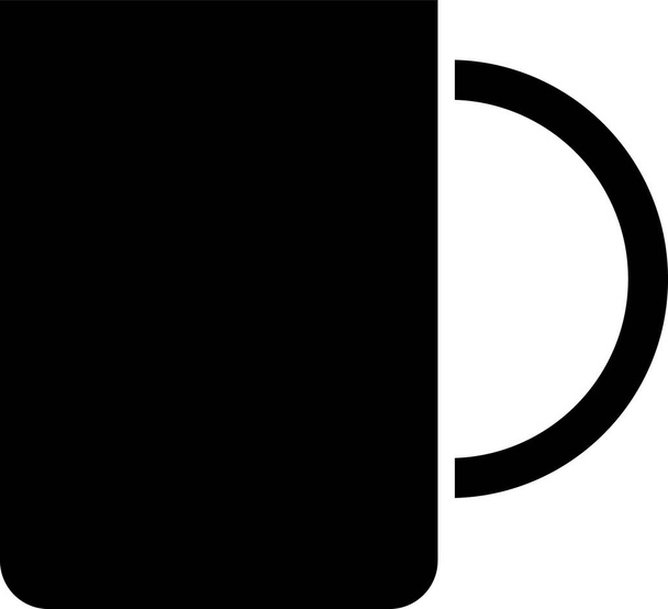 Черный кофе Кубок значок изолирован на белом фоне. Чашка чая. Горячий кофе. Векторная миграция
 - Вектор,изображение