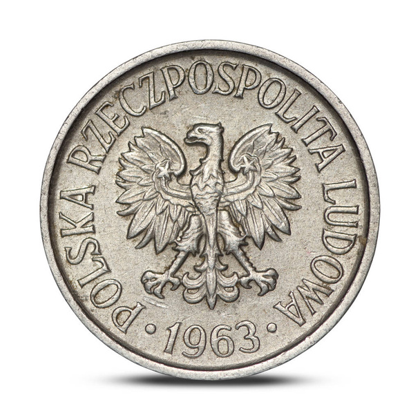Пятигранная польская монета 1963 года
 - Фото, изображение