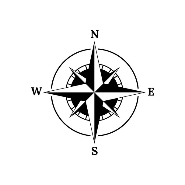 Λογότυπο, εικονίδιο και σύμβολο πυξίδας. σχέδιο προτύπου εικονογράφησης - Διάνυσμα, εικόνα