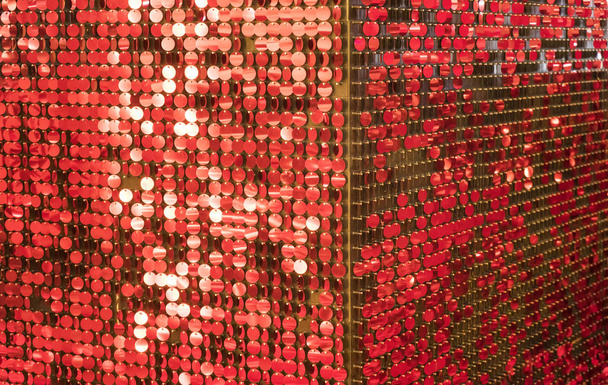 glänzende rote Punkte Luxus kreative abstrakte Textur Muster Backg - Foto, Bild