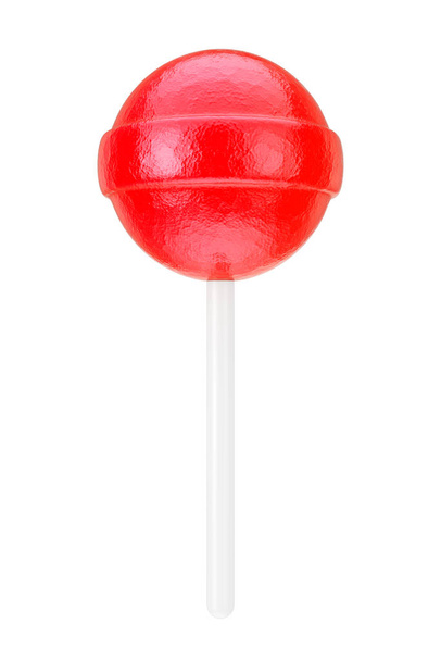 Sweet Candy Red Lollipop. 3D vykreslování - Fotografie, Obrázek
