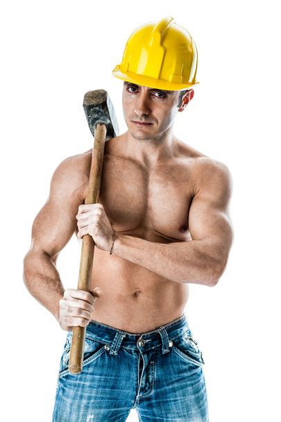 Handsome bricklayer - Foto, Imagem