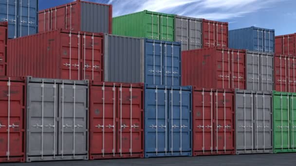 Zásobníky nákladních přepravních kontejnerů bezešvých smyček - Záběry, video
