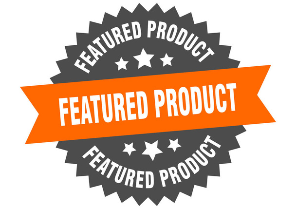 featured product sign. featured product circular band label. round featured product sticker - Vektor, kép