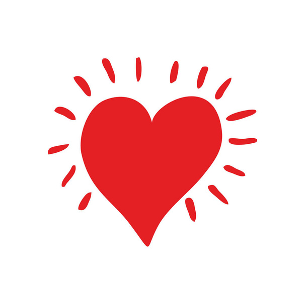 Серцевий кліпарт. Значок серця. День Святого Валентина листівка. Ізольовані ілюстрації на білому тлі, логотипі або елементі етикетки. Добре для плакатів, листівок, одягу та канцелярських товарів
 - Вектор, зображення