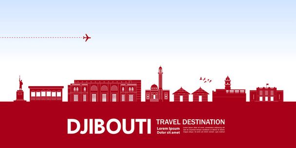 Djibouti destination voyage illustration grand vecteur
.  - Vecteur, image