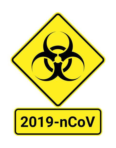 Wirus ostrzegawczy 2019-ncov ilustracja znak - Zdjęcie, obraz
