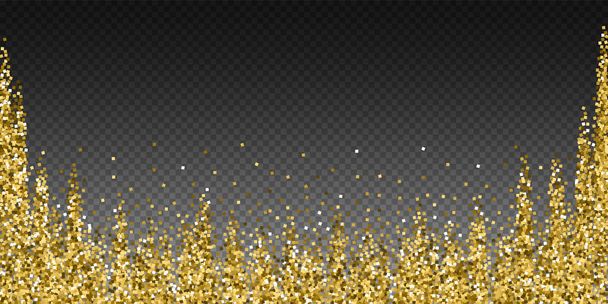 Arany csillogó luxus csillogó konfetti. Szétszórva  - Vektor, kép