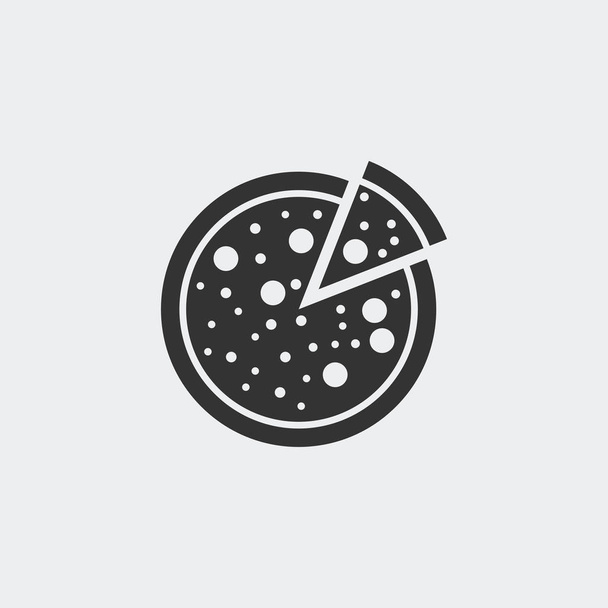Icono de pizza ilustración símbolo de signo de vector aislado
 - Vector, Imagen
