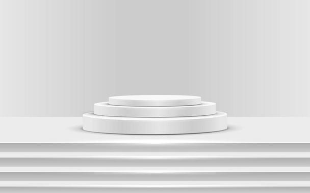  white podium and the white on the stage - Vector, Image