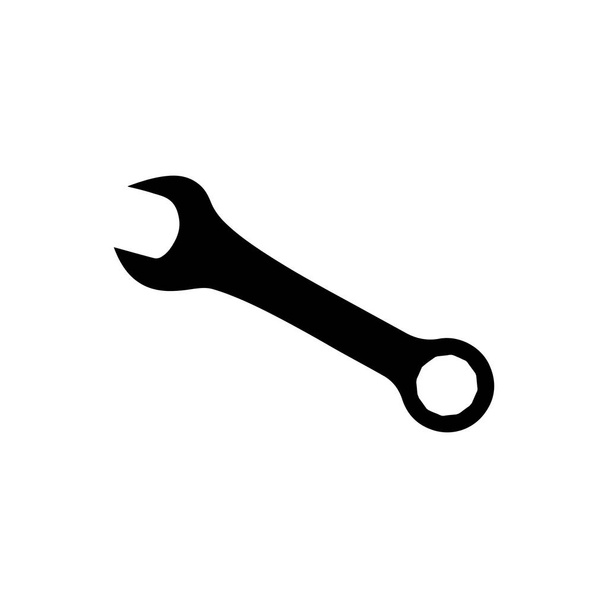 Spanner mechanic service tool icon or wrench vector graphics design. - Vektor, obrázek