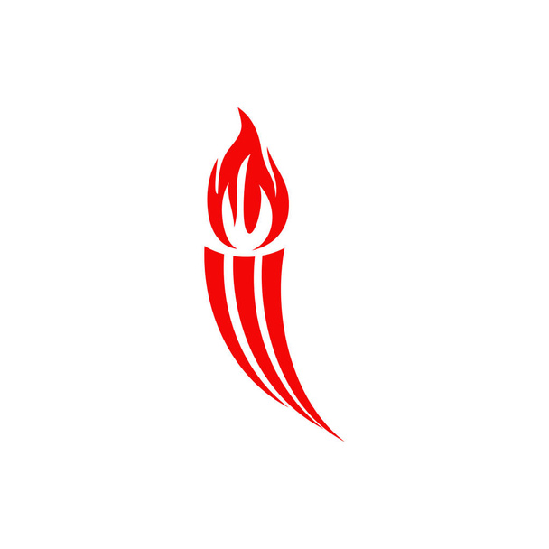 Torch logo design vector template - Vector, Image