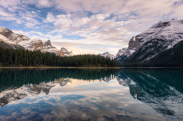 Пейзаж канадских скал с сосновым лесом на Малиге
 - Фото, изображение