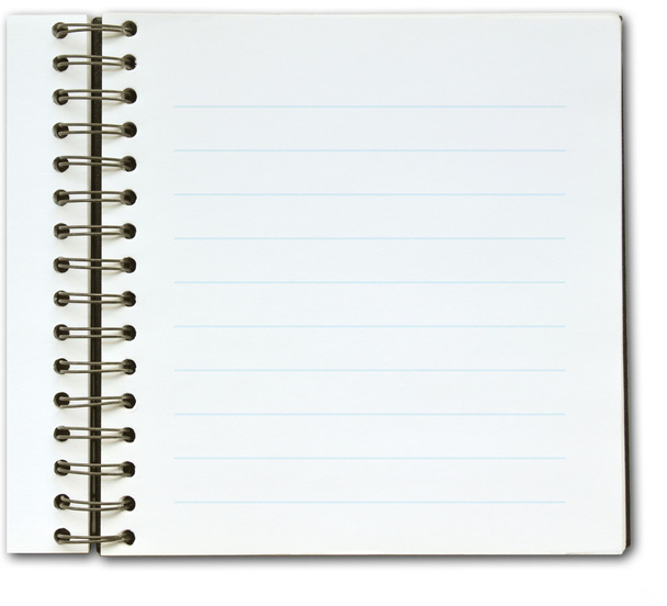 Cuaderno con línea azul y soporte para anillo
 - Foto, Imagen