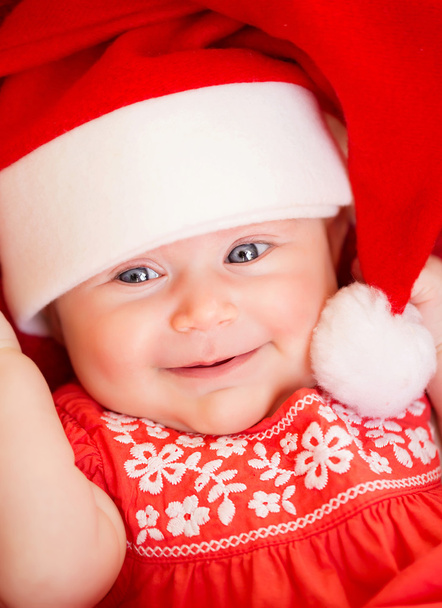 Newborn baby on Christmas eve - Foto, Imagem