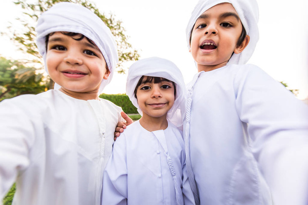 Group of middle eastern kids in Dubai - Photo, image