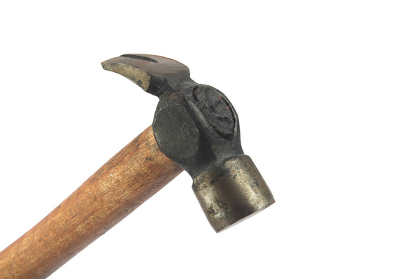 Indian made iron hammer isolated on white - Photo, Image