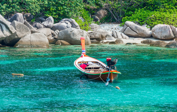 Taxi boat in the tropical sea - Фото, зображення