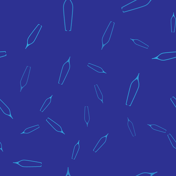 Kék Szemöldök csipeszek ikon elszigetelt zökkenőmentes minta kék háttér. Kozmetikai csipesz a benőtt hajhoz. Vektorillusztráció - Vektor, kép