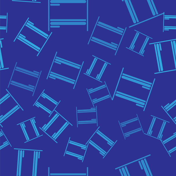 Blue Bunk icona letto isolato modello senza soluzione di continuità su sfondo blu. Illustrazione vettoriale
 - Vettoriali, immagini