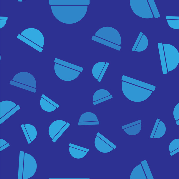 Иконка синей шапки Beanie выделена безморщинистым узором на синем фоне. Векторная миграция
 - Вектор,изображение
