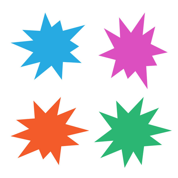 Different starburst vector. Starburst isolated icons set - Vector, Image