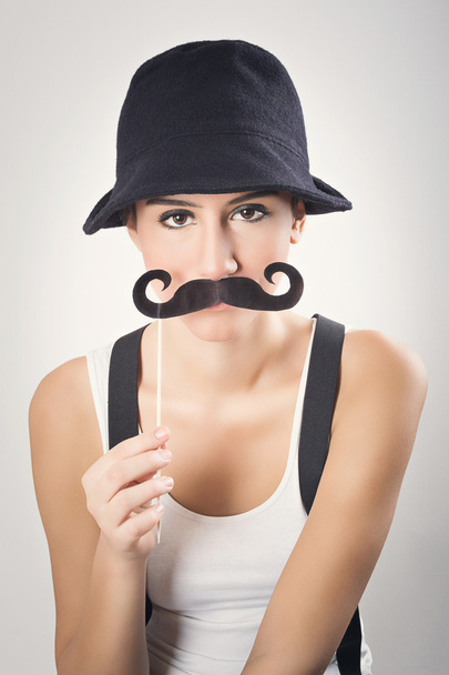 Woman with mustache - Foto, immagini