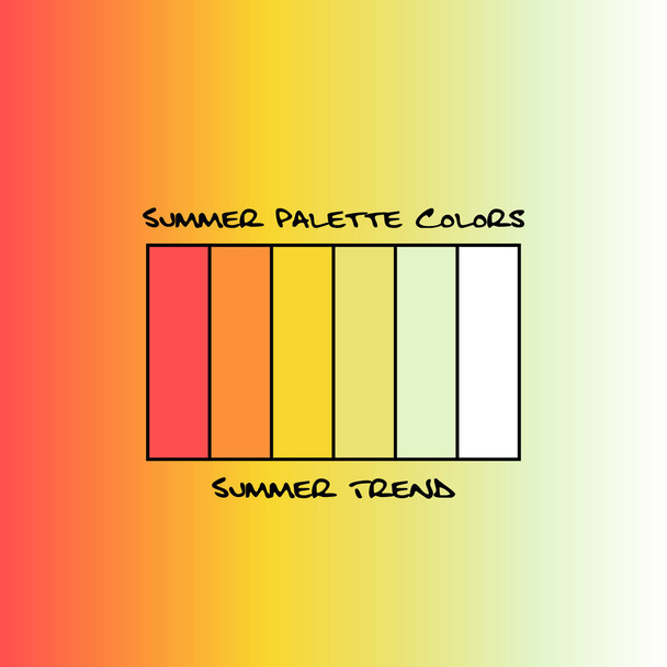 夏の色のパレット-夏の傾向の背景 - ベクター画像