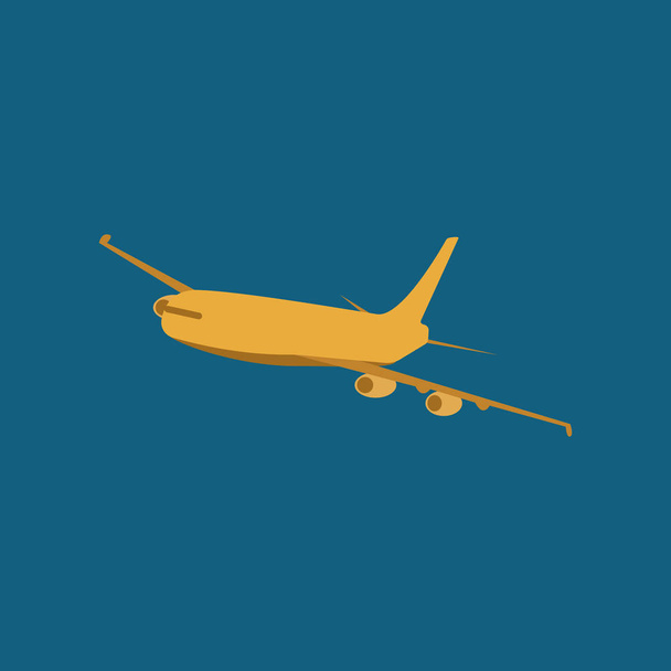 Vector image of the airplane in the air - Vector, Image