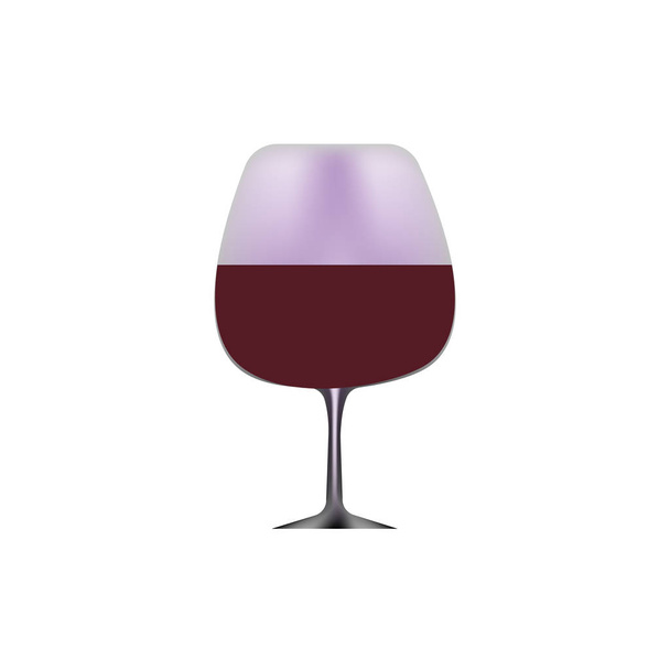 vector image of a glass of wine or other strong drink - Vector, Image