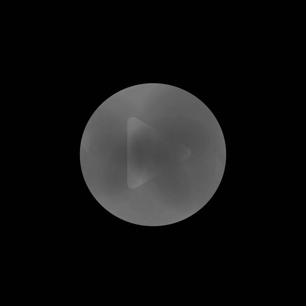Серебряная векторная икона, играющая по кругу с тенями
 - Вектор,изображение