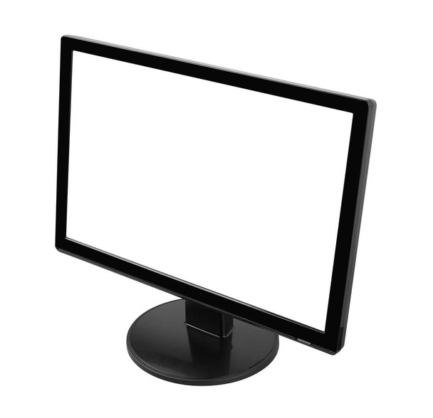 Плоский світлодіодний телевізійний монітор ізольований на білому
 - Фото, зображення