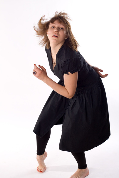 Woman dancing in studio - Fotoğraf, Görsel
