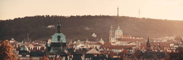 Prague skyline rooftop view panorama - Photo, Image