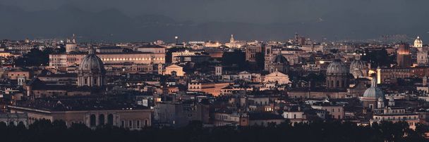 Rome skyline night view - Fotó, kép
